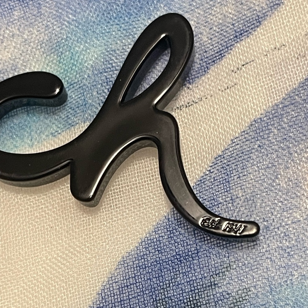 Coach Poppy black mirrored hang tag/charm - Picture 4 of 10